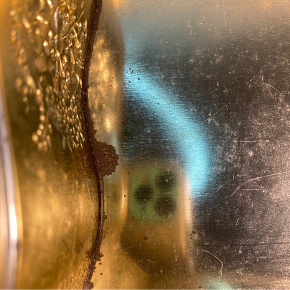 Vintage 1930's tin box container hinge lid embossed raised floral design Holland - Picture 11 of 12